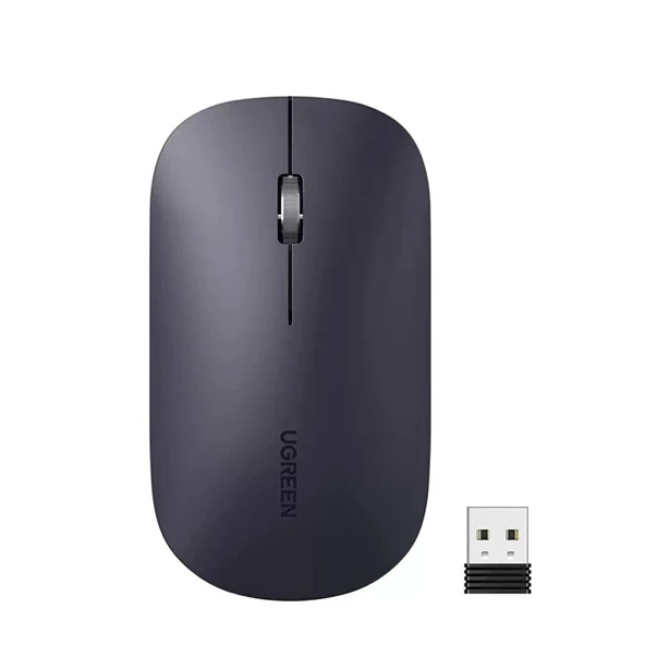 Ugreen MU001 2.4 GHz Sessiz Tuşlu Optik Siyah Kablosuz Mouse