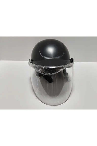 -SİPERLİKLİ JOKEY KASK-SİYAH RENK-YERLİ ÜRETİM-MOD1 - 2