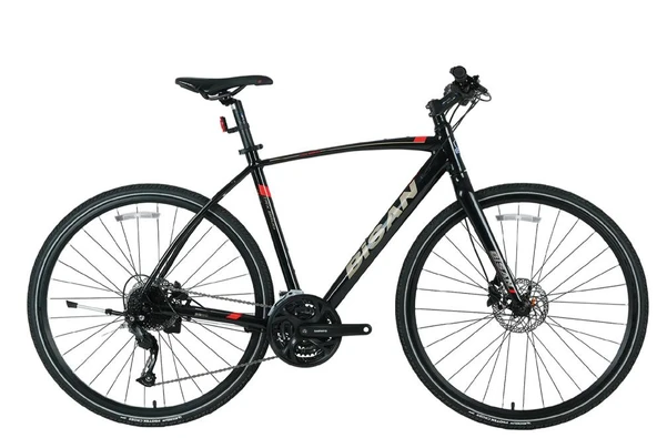 Bisan TRX 8600 27 Vites 50CM Metalik Parlak Siyah Kırmızı Şehir Bisikleti