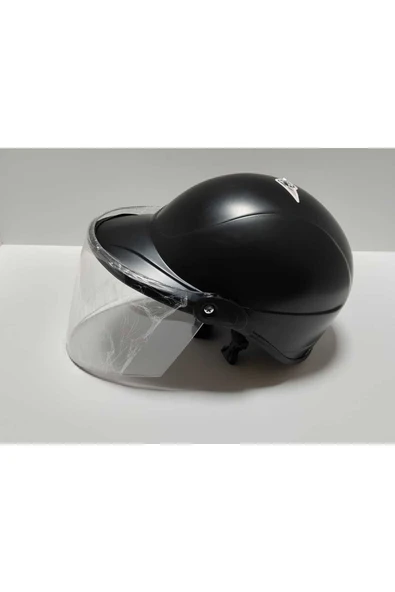 -SİPERLİKLİ JOKEY KASK-SİYAH RENK-YERLİ ÜRETİM-MOD1 - 3