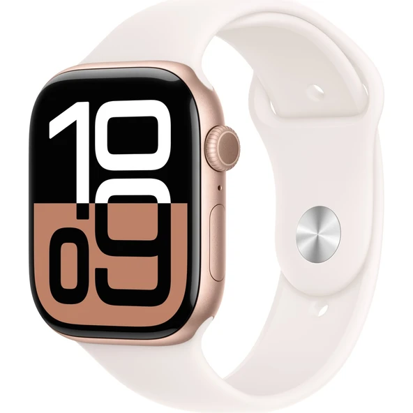 Apple Watch Series 10 Gps 46MM Rose Gold Aluminium Case With Light Blush Sport Band - S/m