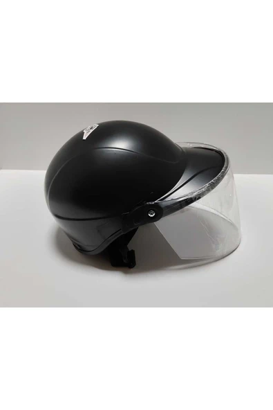 -SİPERLİKLİ JOKEY KASK-SİYAH RENK-YERLİ ÜRETİM-MOD1 - 4