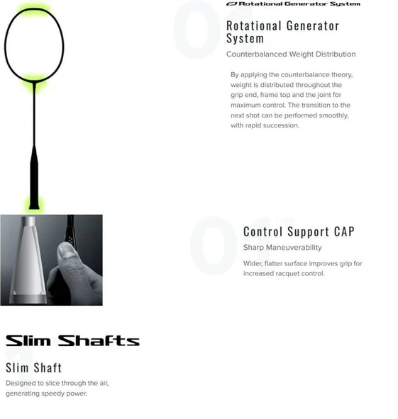 Yonex Astrox 01 Clear (4UG4) Badminton Raketi Siyah Mavi - 3