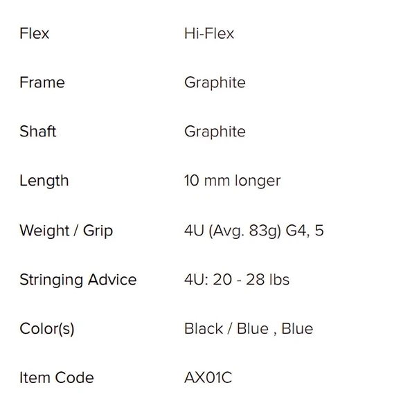 Yonex Astrox 01 Clear (4UG4) Badminton Raketi Siyah Mavi - 2