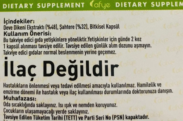 Afye Milk Thistle with Fumitory  (60 kapsül) - 3