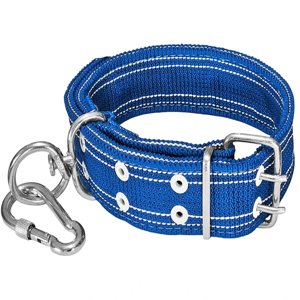 Çift Tokalı Köpek Boyun Tasması Büyük Irk 82cm Kilitli Karabinalı Palaska Kangal Tasma