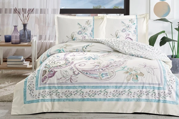 Özdilek Çift Kişilik Ranforce Nevresim Takımı Flor Bohemia Lila