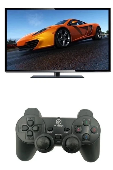 Çift Titreşimli Usb Kablolu Oyun Kolu Pc Uyumlu Vibration Gamepad - 7