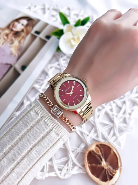 Ferrucci Çelik Kordon 2 Yıl Garantili Yeni Sezon 30 Mt Suya Dayanıklı Kadın Kol Saati B.03412.M07 - Resim 2