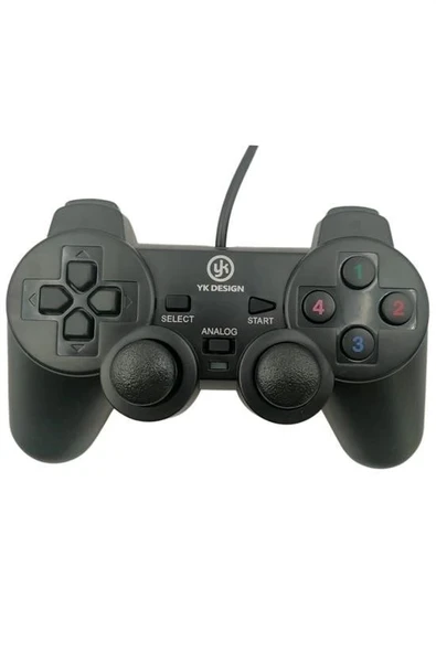 Çift Titreşimli Usb Kablolu Oyun Kolu Pc Uyumlu Vibration Gamepad - 6