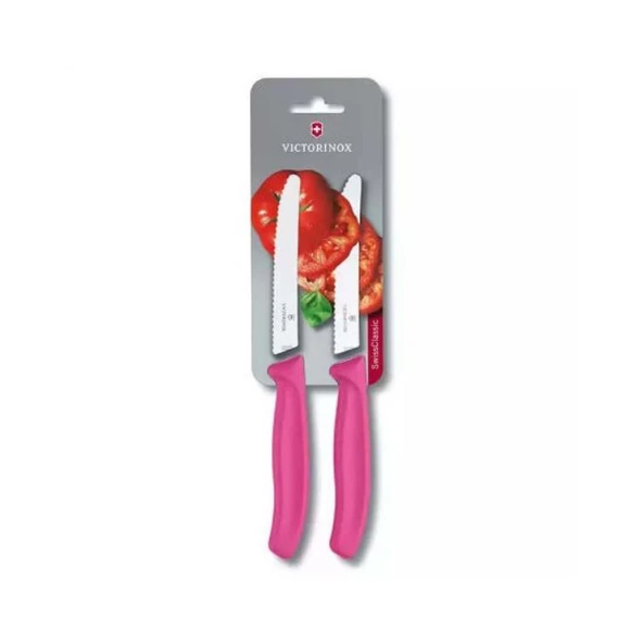 Victorinox  VT 6.7836.L115B Soyma Bıçağı,10 Cm,Test,Pembe,2 Li Blister