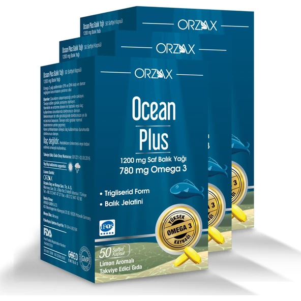 Ocean Plus 1200 mg 50 Kapsül (3 Kutu) ürün görseli 1
