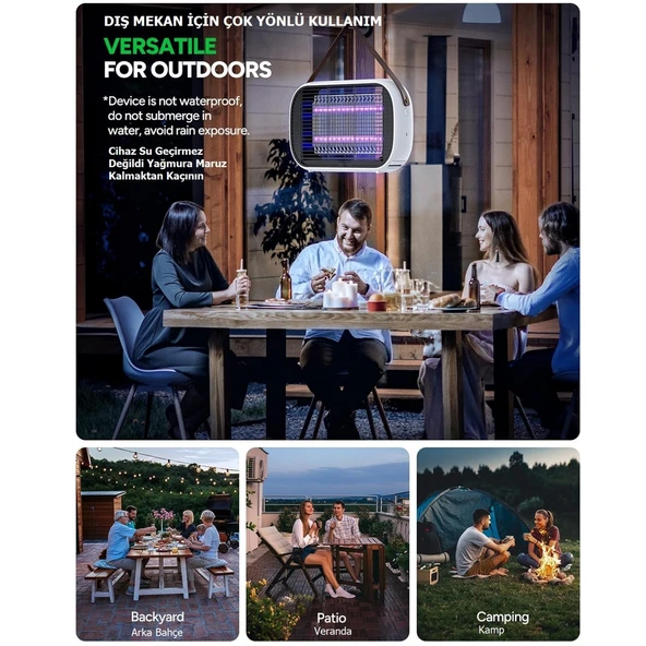 Rowenger MA15C UV-LED Işıklı 5200mAh Şarjlı + Elektrikli Sivrisinek Öldürücü Lamba Sinek Öldürücü - 3