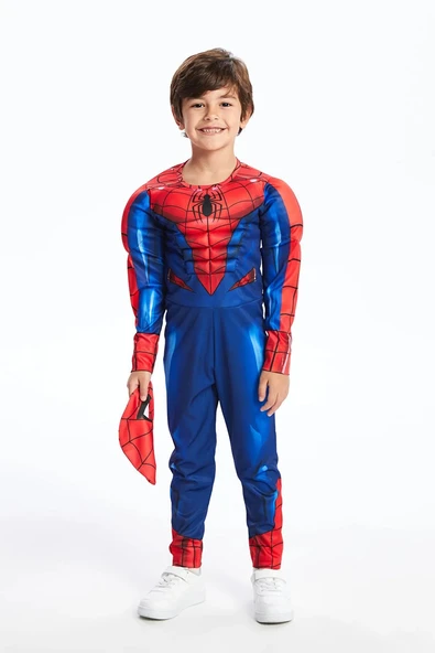 Life For Moda Erkek Çocuk Spiderman Kostümü Kaslı Maskeli Örümcek Adam Kostümü Parti Kıyafeti - 2
