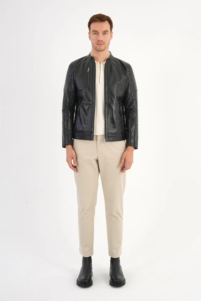 Frank Siyah Deri Mont - 2