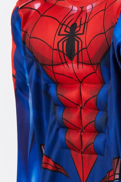 Life For Moda Erkek Çocuk Spiderman Kostümü Kaslı Maskeli Örümcek Adam Kostümü Parti Kıyafeti - 7