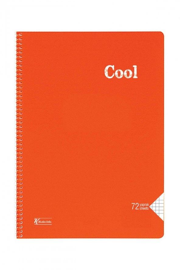 Keskin Color Cool 72 Yaprak Kareli A4 Plastik Kapak Spiralli Defter - 7