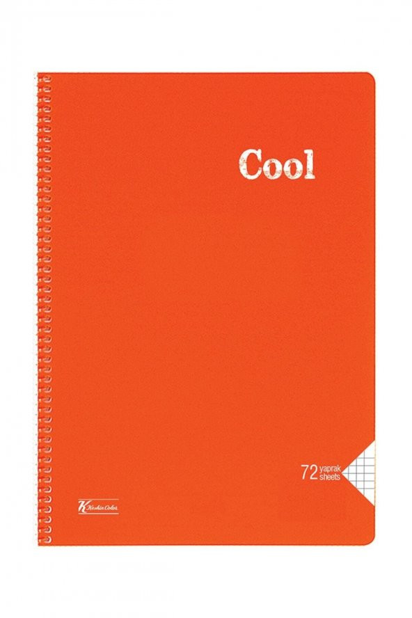 Keskin Color Cool 72 Yaprak Kareli A4 Plastik Kapak Spiralli Defter - 4