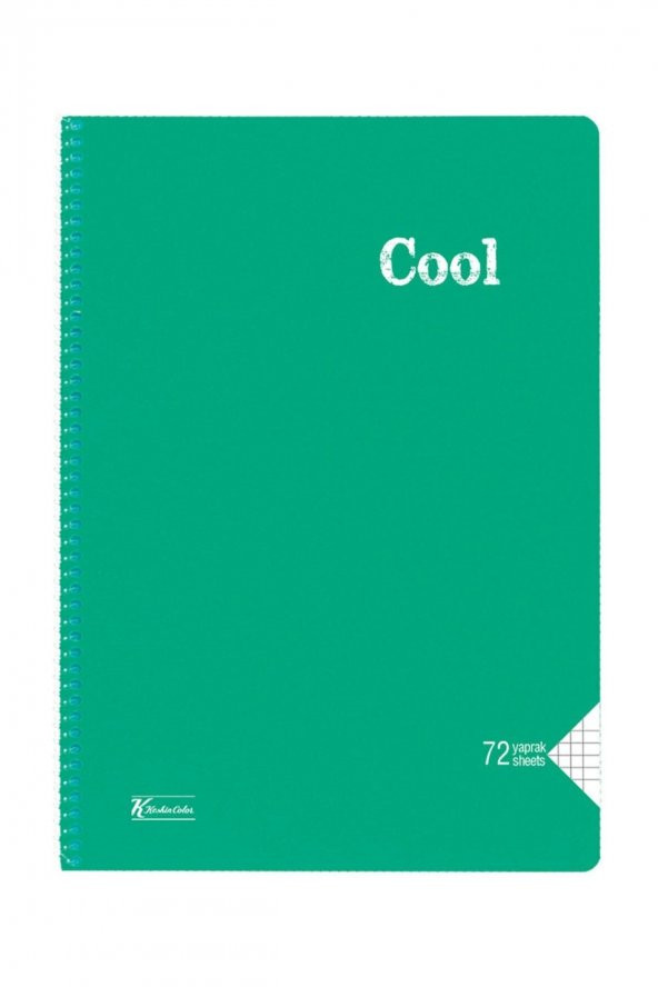 Keskin Color Cool 72 Yaprak Kareli A4 Plastik Kapak Spiralli Defter - 5