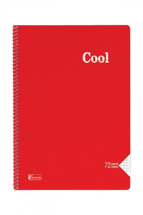 Keskin Color Cool 72 Yaprak Kareli A4 Plastik Kapak Spiralli Defter - 6