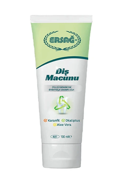 Ersağ Diş Macunu (KARANFİL - OKALİPTÜS - ALOE VERA) 100 ml