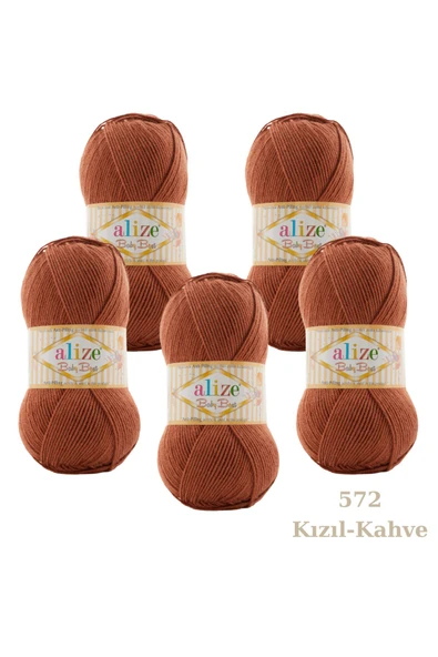 Ravepi Collection Alize Baby Best 5'li Paket El Örgü İpi Renk Kodu:572