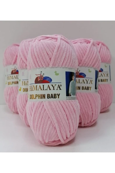 Himalaya Dolphin Baby Kadife Örgü Ipliği Toz Pembe 80319