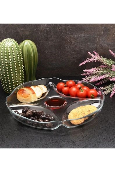 Paşabahçe Basic 5 Bölmeli Kahvaltı Çerez Tabağı