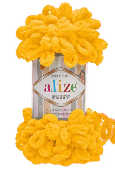 Alize ALİZE PUFFY 100 GR TEKLİ 216 SARI
