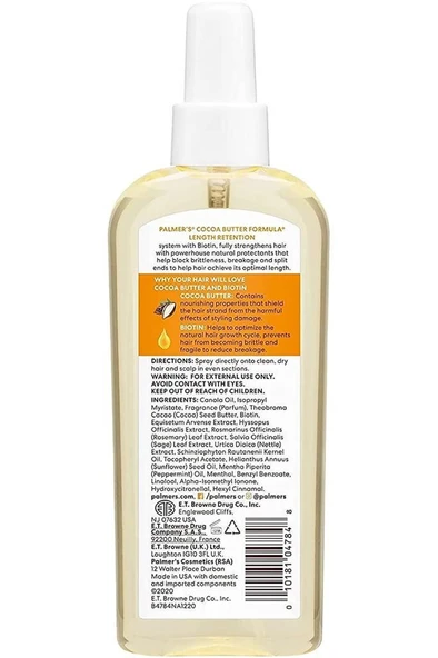 Palmers Saç Uzunluğunu Korumaya Yardımcı Durulanmayan Saç Bakım Yağı 150ML - 2
