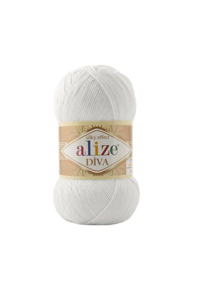 Alize 5 Adet Alize Diva 55 Beyaz