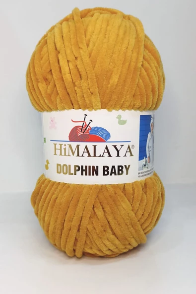 Himalaya Dolphin Baby Kadife Örgü Ipi 80330 Hardal