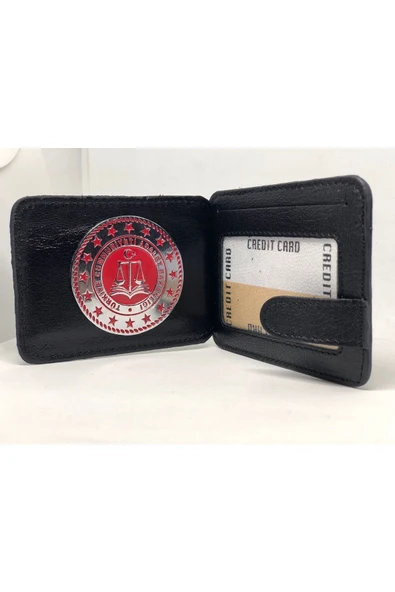 Trendcüzdan Adalet Bakanlığı Rozetli Kredi Kartlık Hakiki Deri