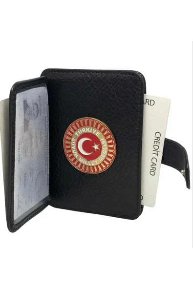 Trendcüzdan T.C BÜYÜK MİLLET MECLİSİ TBMM ÇITÇITLI KREDİ KARTLIK HAKİKİ DERİ - 3