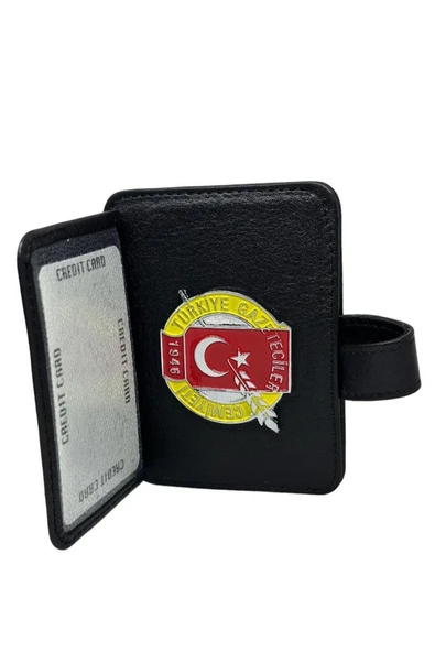 Trendcüzdan Gazeteciler Cemiyeti Çıtçıtlı Kredi Kartlık Hakiki Deri