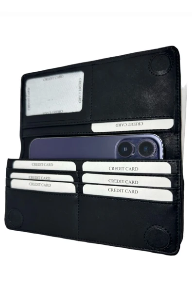 Trendcüzdan TELEFON BÖLMELİ K.İ.M GÜMRÜK MUHAFAZA CÜZDAN SİYAH - 5