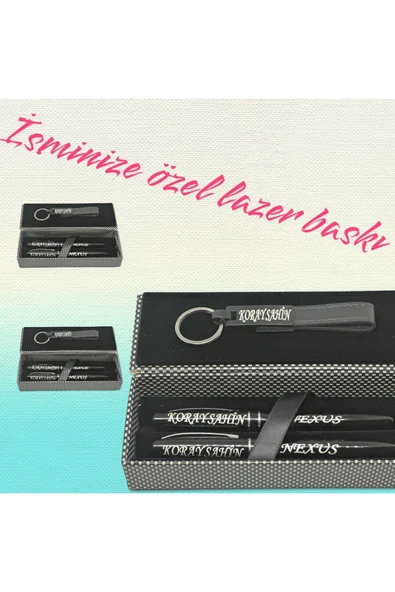 Trendcüzdan Isme Özel Kalem Çakmak Ve Anahtarlık Hediye Seti - 6