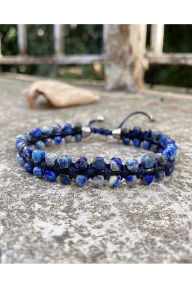 Trendcüzdan LAPİS BİLEKLİK DOĞAL TAŞ EL YAPIMI HAND MADE