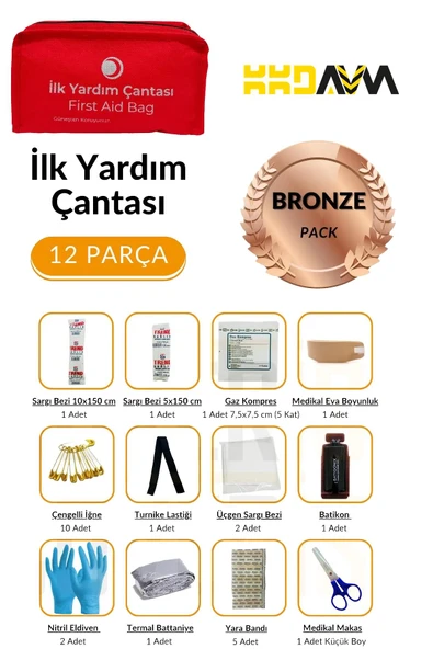 Acil Durum ve İlk Yardım Seti - İlk Yardım Çantası Bronze Pack - 2