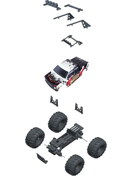 Kendin Yap Kumandalı Dev Canavar Kamyon 82561 - 2