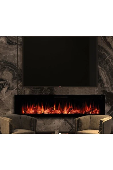 ZAYA MASTA 200 - Isıtmasız Elektrikli Şömine Sınırsız Renkli Cam Çerçeveli - Resim 2