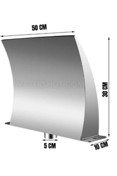 waterfall Watershut 50 Cm Duvar Tipi Kobra Şelale Bahçe Çeşmesi Fıskiye Flanşlı - 2