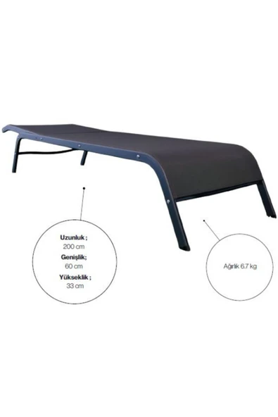 WATERSHUT Anemone Şezlong - 5 Kademeli ayarlanabilir Sırt Dayama - Resim 2