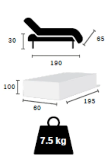 WATERSHUT A Kalite Alüminyum Gövde Şezlong Cappuccino (5 KADEMELİ) Flu - Resim 3