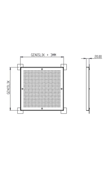 WATERSHUT 30 X 30 CM HAVUZ DİP EMİŞ IZGARASI - PASLANMAZ ÇELİK - 2