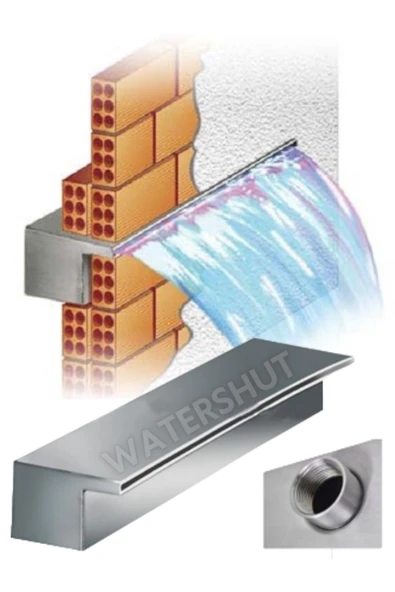 waterfall Watershut 150 Cm Duvar Su Perdesi Bahçe Şelalesi Bahçe Çeşmesi Şelale Fıskiye (ET KALINLIĞI 1.5MM) - 2
