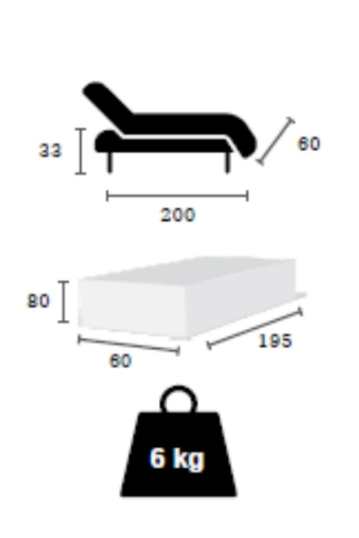 WATERSHUT Anemone Şezlong - 5 Kademeli ayarlanabilir Sırt Dayama - Resim 3