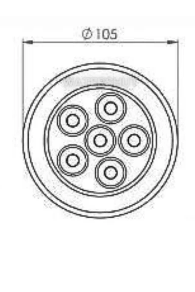 WATERSHUT 12W RGB SU ALTI LAMBASI TEK RENK - Havuz Lambası - 5