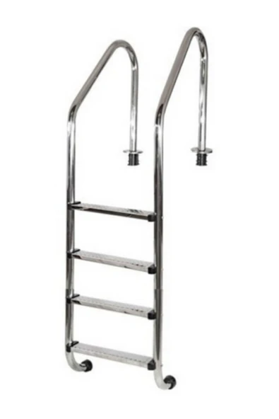 WATERSHUT 4 Basamak Standart Model Havuz Merdiveni (FULL PAKET) Paslanmaz Çelik Basamaklı