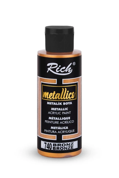 Rich Akrilik Boya Metalik 120 cc Bronz 0740 ürün görseli 1
